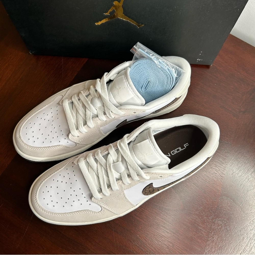 Jordan 1 Retro Low Golf Light Orewood Elephant (8.5M/10W) - Picture 4 of 12
